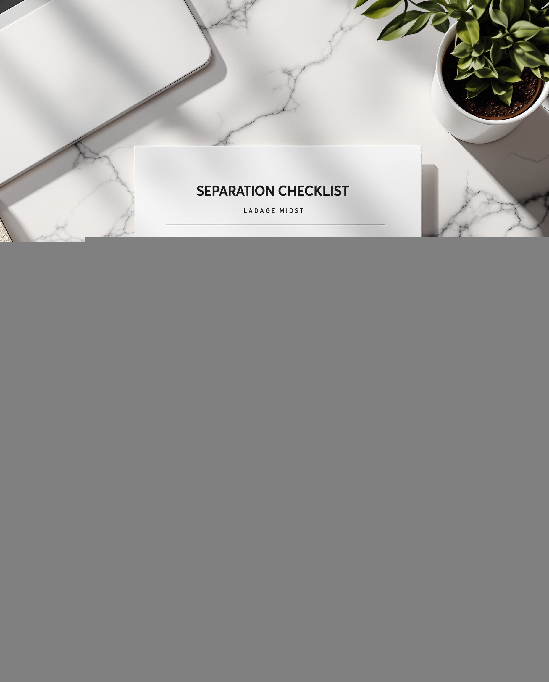 The Legacy Checklist