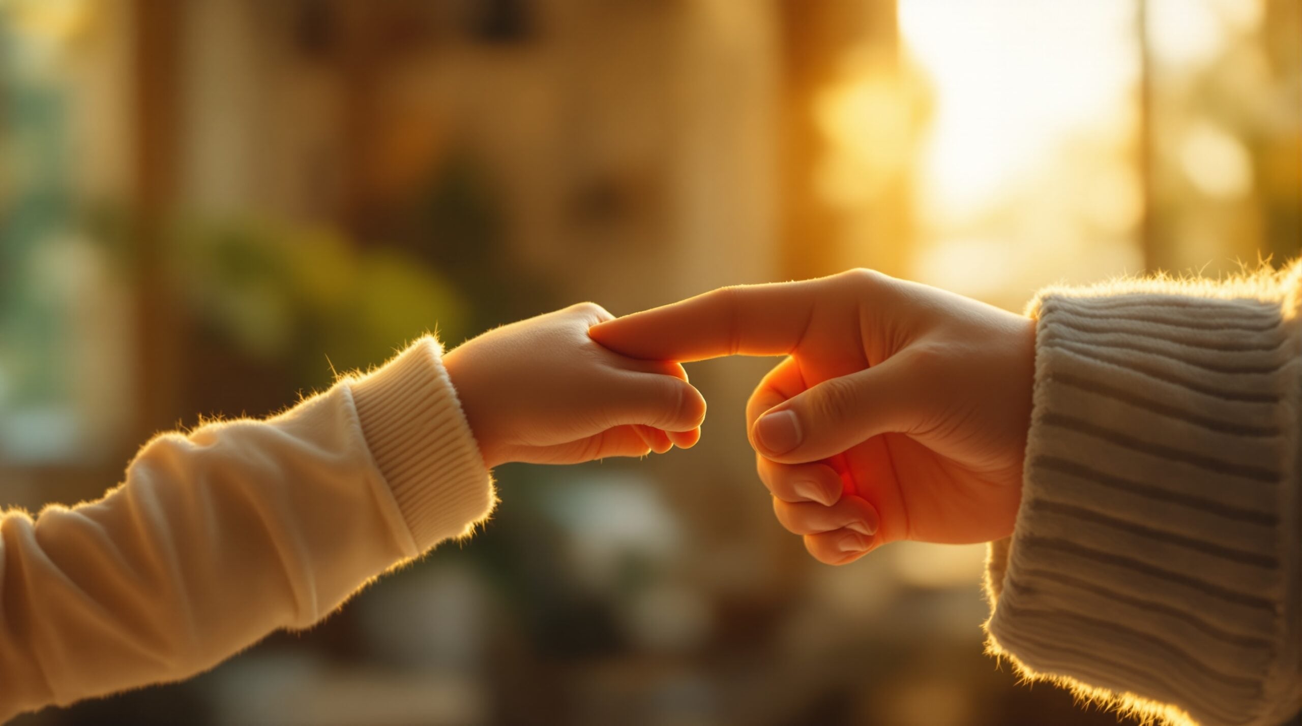 Parent and child holding hands
