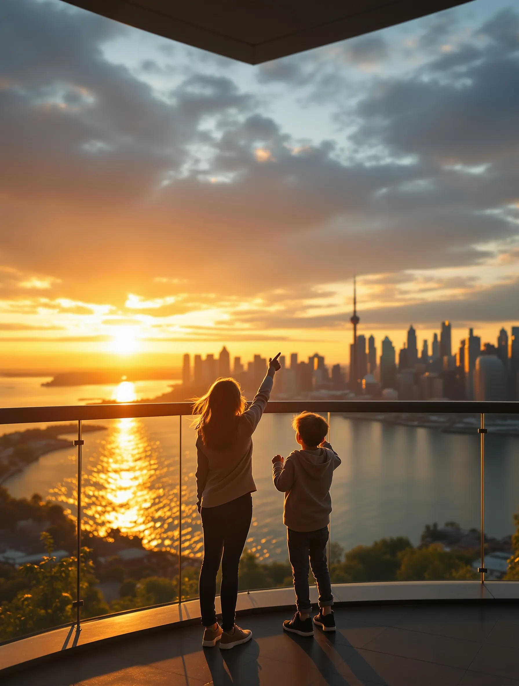 Mother and son looking at Toronto skyline - New beginnings after family law resolution