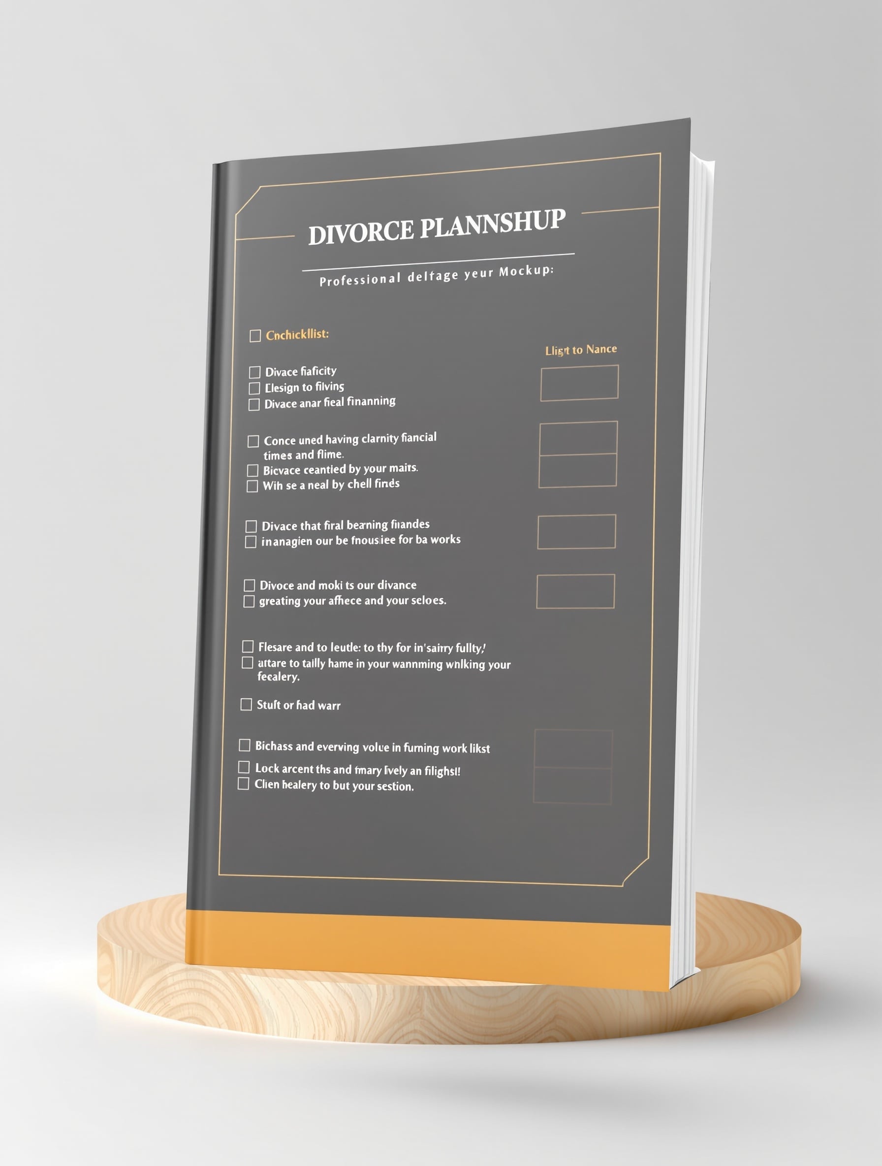 Divorce Financial Checklist 3D Mockup