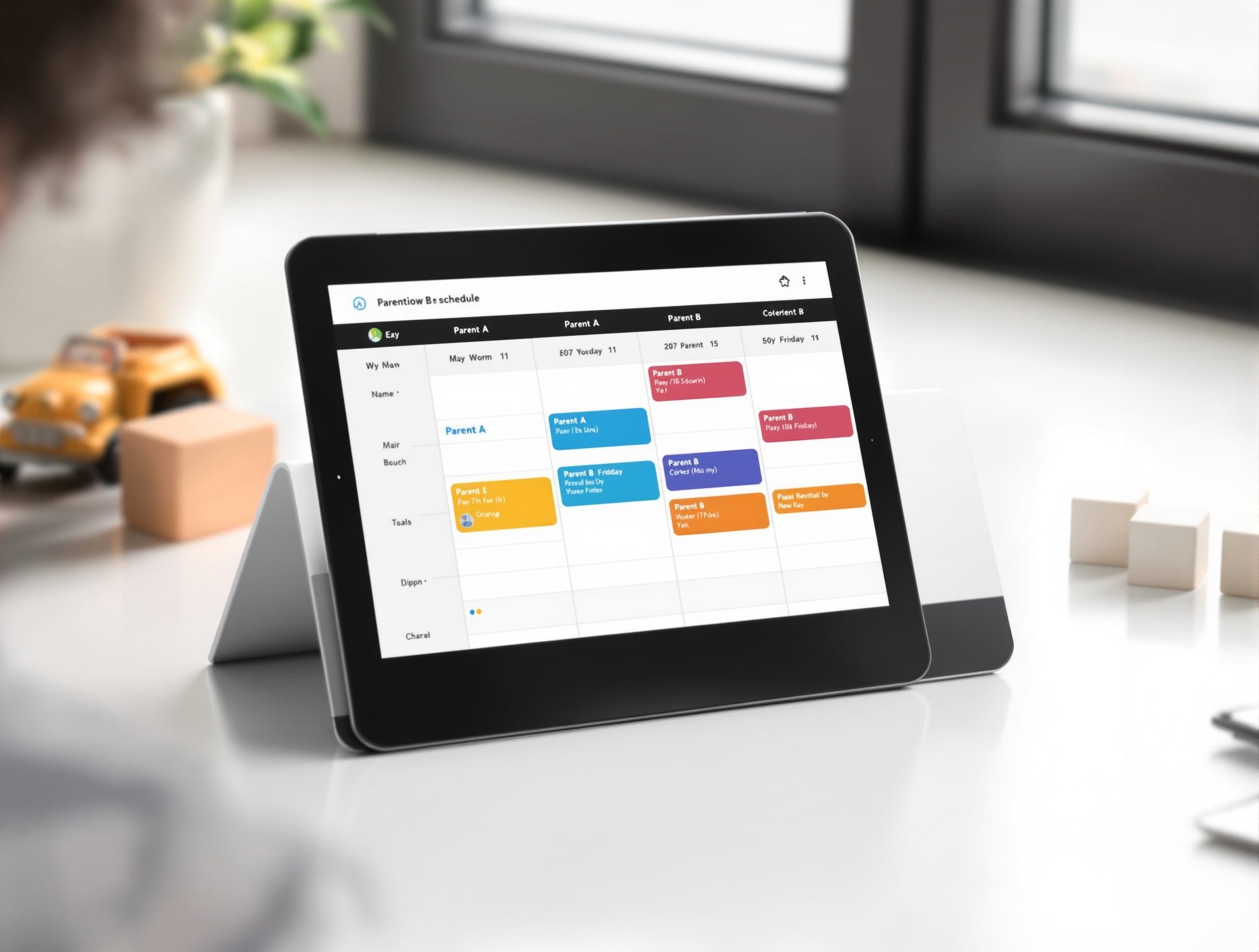 Parenting schedule calendar