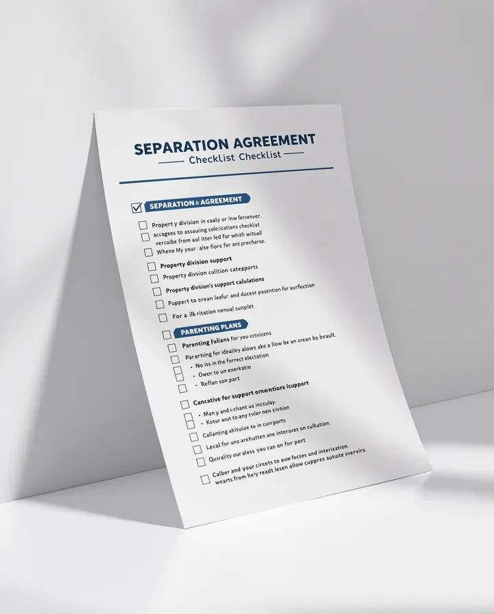 Separation Agreement Checklist